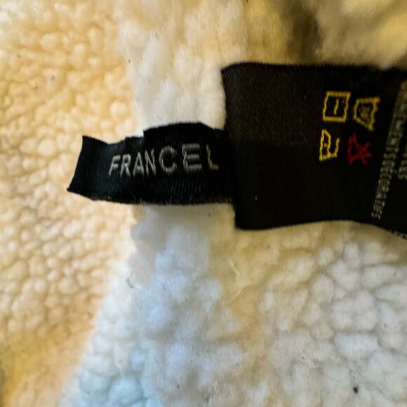 Buffalo David Bitton Francel Men's XL Sherpa Lined Zip Up Sweater White Black - Picture 13 of 15